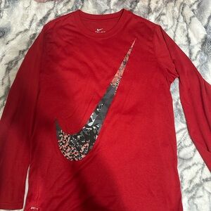 Nike Red Long Sleeve Shirt